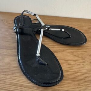 Style & Co. Black and Silver Sandals